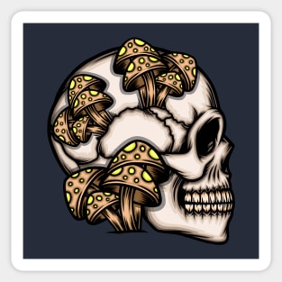 Mushroom skull head Sticker